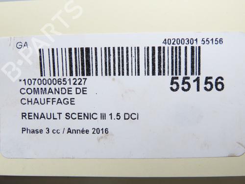 Comando chauffage RENAULT SCÉNIC III (JZ0/1_) 1.5 dCi (110 hp) 32377347