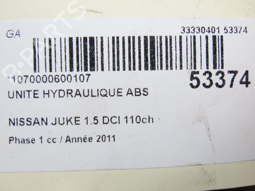 ABS pump NISSAN JUKE (F15) 1.5 dCi | BP28967633M43 
