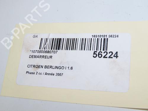 Motor arranque CITROËN BERLINGO / BERLINGO FIRST Box Body/MPV (M_) 1.6 HDI 75 (MB9HW) (75 hp) 31302690