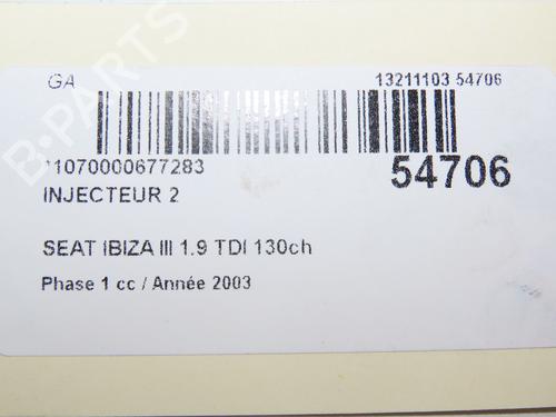 Injector SEAT IBIZA III (6L1) 1.9 TDI | BP30447491M100 