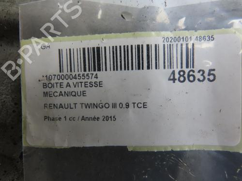 Used Gearbox RENAULT TWINGO III (BCM_, BCA_) 0.9 TCe 90 (BCM9, BCM2) (90 hp) 28829388