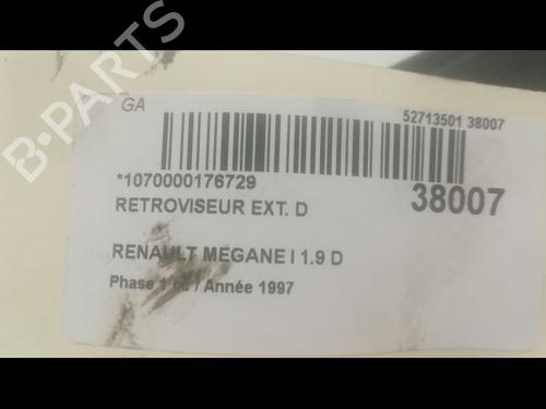 Used Right mirror RENAULT MEGANE I (BA0/1_) 1.9 TDI (94 hp) 9602363