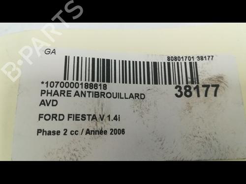 Used Right front fog light FORD FIESTA V (JH_, JD_) 1.4 16V (80 hp) 9603203