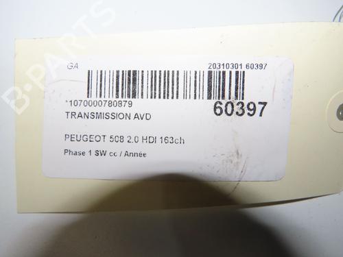 Used Right front driveshaft Right front driveshaft PEUGEOT 508 SW I (8E_) 2.0 HDi (140 hp) 39937955 39937955