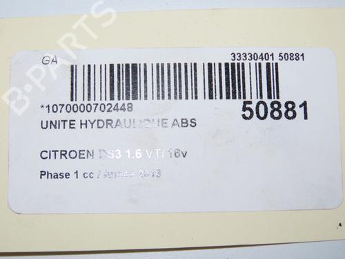 ABS pump CITROËN DS3 (SA_) 1.6 VTi 120 | BP32377333M43 - Image 3