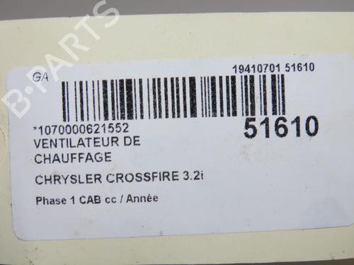 Used Heater blower motor Heater blower motor CHRYSLER CROSSFIRE 3.2 (218 hp) 40518012 40518012