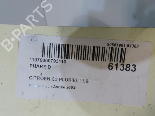 Right headlight CITROËN C3 Pluriel (HB_) 1.6 | BP39756556C29 - Image 5