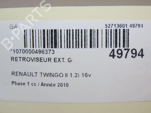 Left mirror RENAULT TWINGO II (CN0_) 1.2 16V (CN04, CN0B) | BP28831539C26 