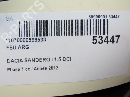 Used Left taillight DACIA SANDERO 1.5 dCi (75 hp) 28832808