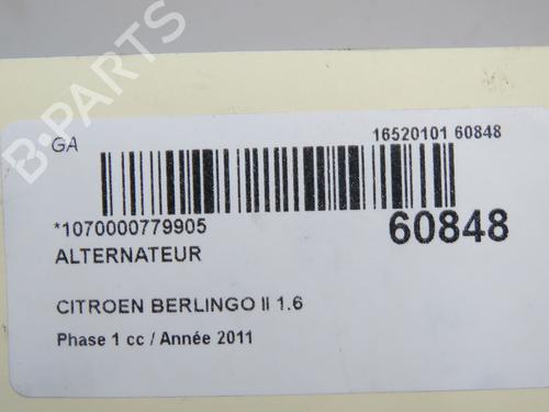 Alternator CITROËN BERLINGO Box Body/MPV (B9) 1.6 HDi 90 16V | BP38571154M7 - Image 8