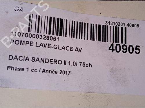 Washer pump DACIA SANDERO II 1.0 SCe 75 (B8JC, B8JD) | BP14881532E24 
