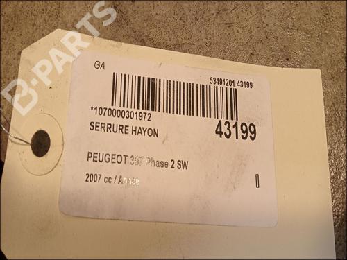 Tailgate lock PEUGEOT 307 Break (3E) 1.6 HDi 110 | BP9618237C101 