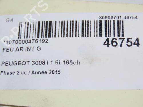 Used Left tailgate light PEUGEOT 3008 I MPV (0U_) 1.6 Turbo (165 hp) 28969497