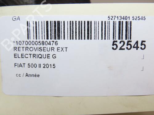 Used Left mirror FIAT 500L (351_, 352_) 1.3 D Multijet (199LXY1A, 199LXY11) (84 hp) 28831453