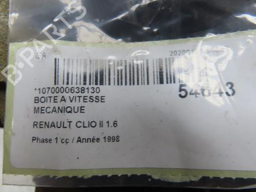 Gearbox RENAULT CLIO II (BB_, CB_) 1.6 (B/CB0D, BB00) | BP31120177M3 