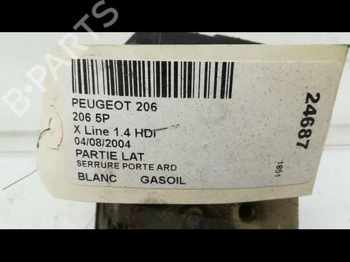Rear right lock PEUGEOT 206 Hatchback (2A/C) 1.4 HDi eco 70 | BP23176958C99 