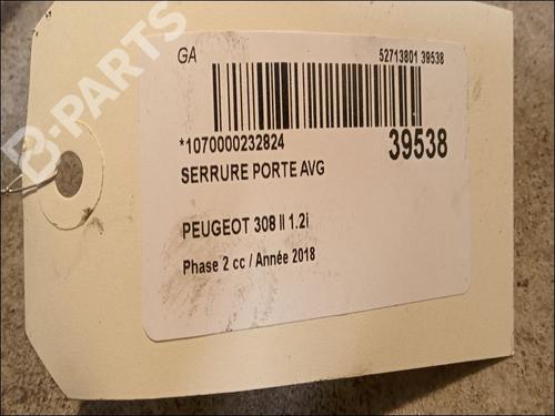 Front left lock PEUGEOT 308 II (LB_, LP_, LW_, LH_, L3_) 1.2 THP 110 | BP9607951C98 