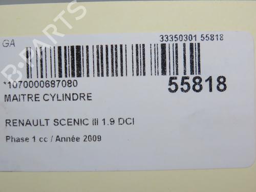 Used Brake master cylinder RENAULT SCÉNIC III (JZ0/1_) 1.9 dCi (JZ0J, JZ1J, JZ1K, JZ1S) (131 hp) 30916899