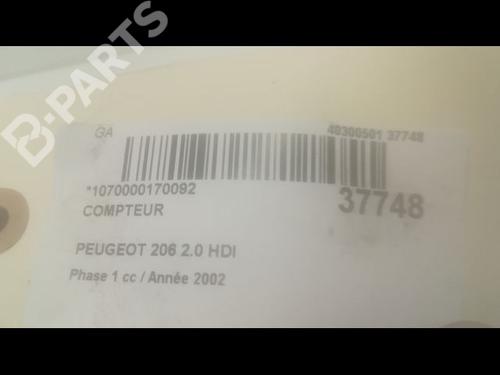 Instrument cluster PEUGEOT 206 Hatchback (2A/C) 2.0 HDI 90 | BP9601946C47 