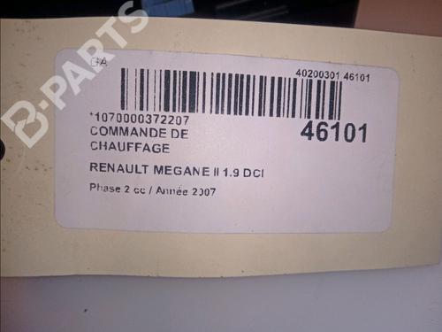 AC Styreenhet / Manøvreringsenhet RENAULT MEGANE II (BM0/1_, CM0/1_) 1.9 dCi | BP11101156I5 