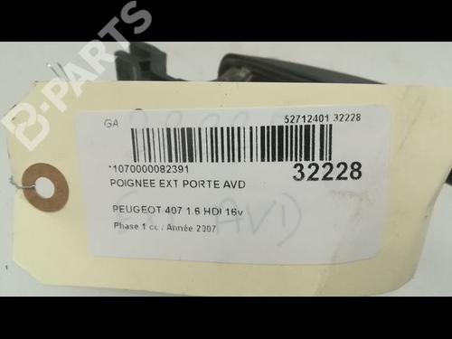 Front right exterior door handle PEUGEOT 407 (6D_) 2.0 HDi 135 (6DRHRH, 6DRHRE, 6DRHRG, 6DRHRJ) | BP9596372C129 