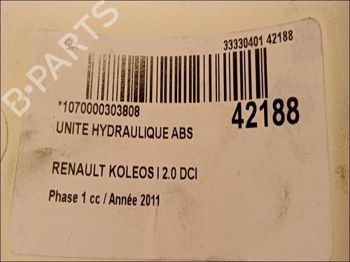 Used ABS pump ABS pump RENAULT KOLEOS I (HY_) 2.0 dCi 4x4 (HY0K) (150 hp) 9616798 9616798
