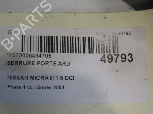Rear right lock NISSAN MICRA III (K12) 1.5 dCi | BP29441794C99 