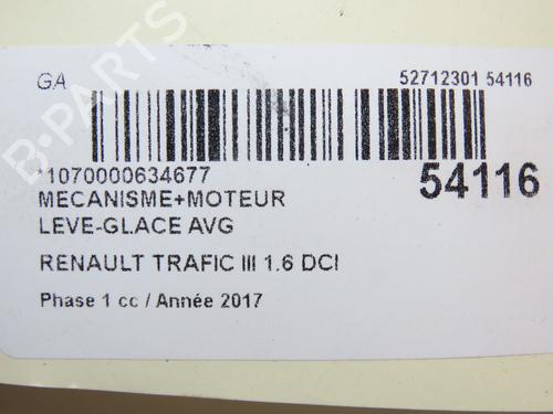 Front left window mechanism RENAULT TRAFIC III Van (FG_) 1.6 dCi 125 (FGMH) | BP28831201C22 