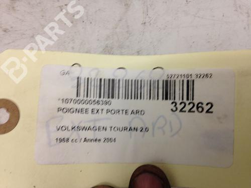Rear right exterior door handle VW TOURAN (1T1, 1T2) 2.0 TDI | BP9594572C130 
