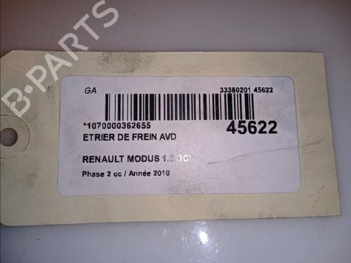 Used Right front brake caliper RENAULT MODUS / GRAND MODUS (F/JP0_) 1.5 dCi (FP0F, JP0F) (86 hp) 14877727