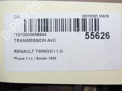 Drivaksel fortil Højre RENAULT TWINGO I (C06_) 1.2 (C066, C068) (58 hp) 29415132