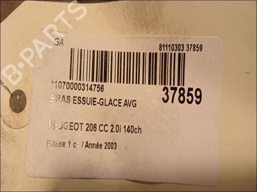 Front windshield wiper arm PEUGEOT 206 CC (2D) 2.0 S16 | BP23178159C143 