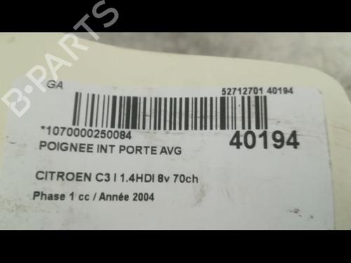 Used Front left interior door handle CITROËN C3 I (FC_, FN_) 1.4 HDi (68 hp) 9611139