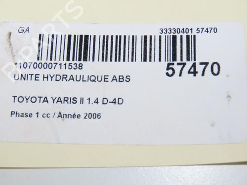 ABS Bremseaggregat TOYOTA YARIS (_P9_) 1.4 D-4D (NLP90_, NLP90R) (90 hp) 32657951