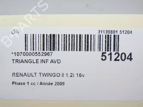 Right front suspension arm RENAULT TWINGO II (CN0_) 1.2 16V (CN0K, CN0V, CN0A) | BP19326502M13 