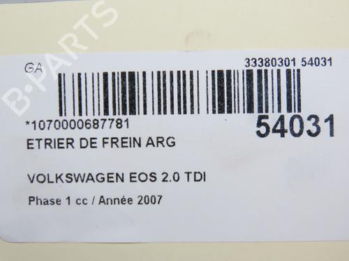 Używane Zacisk hamulca tylnego lewego VW EOS (1F7, 1F8) 2.0 TDI (140 hp) 30824912