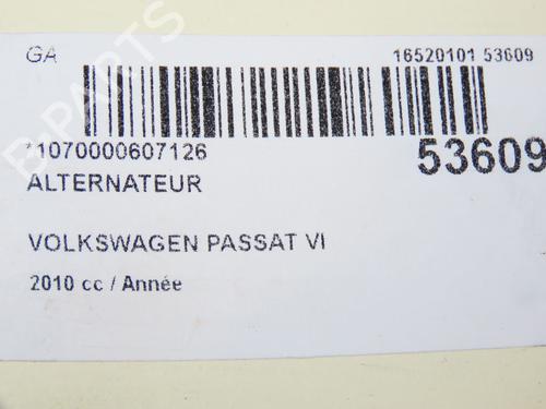 Alternator VW PASSAT B7 (362) 2.0 TDI | BP28829129M7  - Image 7
