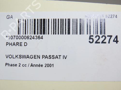 Right headlight VW PASSAT B5.5 (3B3) 1.9 TDI | BP30404079C29