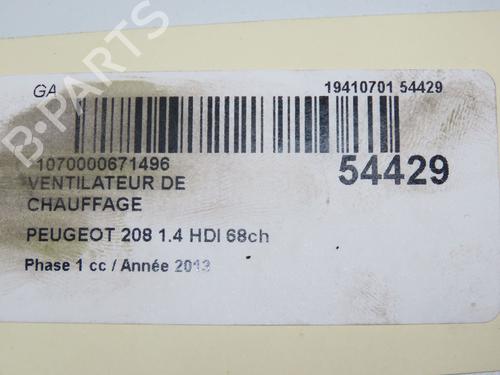 Used Heater blower motor Heater blower motor PEUGEOT 208 I (CA_, CC_) 1.4 HDi (68 hp) 33059341 33059341