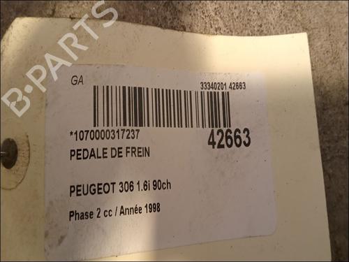 Used Break pedal PEUGEOT 306 (7B, N3, N5) 1.6 SR (89 hp) 9618045