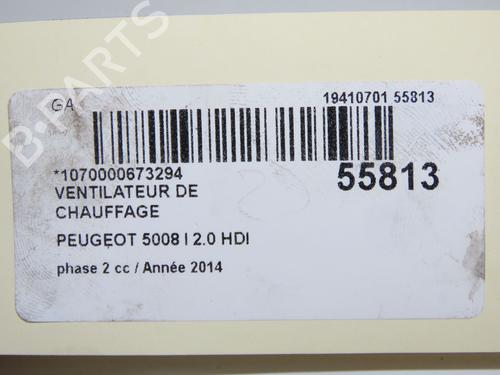 Used Heater blower motor Heater blower motor PEUGEOT 5008 (0U_, 0E_) 2.0 HDi 150 / BlueHDi 150 (150 hp) 33188158 33188158