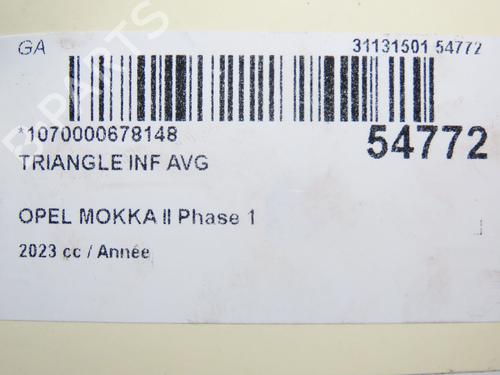 Used Left front suspension arm OPEL MOKKA 1.5 (76) (110 hp) 30164304