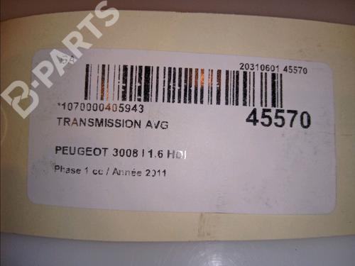 Left front driveshaft PEUGEOT 3008 I MPV (0U_) 1.6 HDi | BP11771013M38 