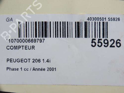 Used Instrument cluster PEUGEOT 206+ (2L_, 2M_) 1.4 i (2LKFWA, 2MKFWA) (75 hp) 30955812