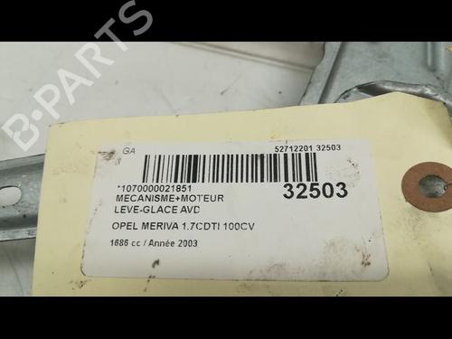 Used Front right window mechanism OPEL MERIVA A MPV (X03) 1.7 CDTI (E75) (100 hp) 9592770