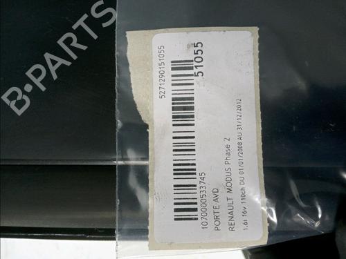 Dør høyre foran RENAULT MODUS / GRAND MODUS (F/JP0_) 1.6 (JP03, JP0B, JP0U, JP0Y, JP1G) | BP18646099C3