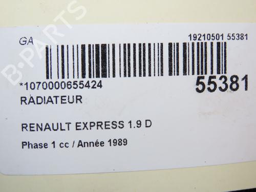 Used Water radiator RENAULT RAPID Box Body/MPV (F40_, G40_) 1.6 D (F404) (55 hp) 30366625