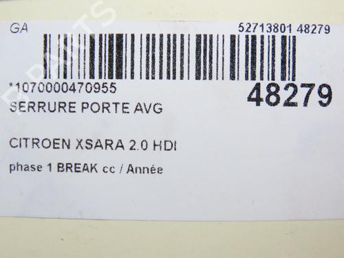 Fechadura frente esquerda CITROËN XSARA Break (N2) 2.0 HDI 90 | BP28968812C98