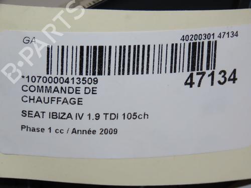 Climate control SEAT IBIZA IV (6J5, 6P1) 1.9 TDI | BP18837254I5 