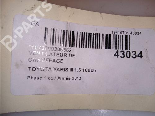 Heater blower motor TOYOTA YARIS (_P13_) 1.5 Hybrid (NHP130_, NHP130) | BP11114512M62 